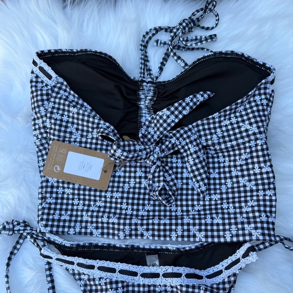 Samiol Gingham Floral Bikini set 0001 - Picture 2 of 4